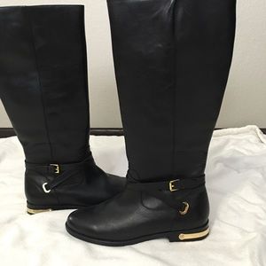 Ralph Lauren RLL Black Leather Boots New Size 9